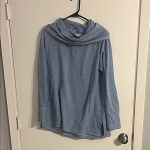 Cupio Light Blue Cowl Neck Sweater